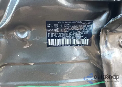 2025 Subaru Ascent Touring 7-Passenger z USA, uszkodzony, nr VIN 4S4WMAUD0S3402017